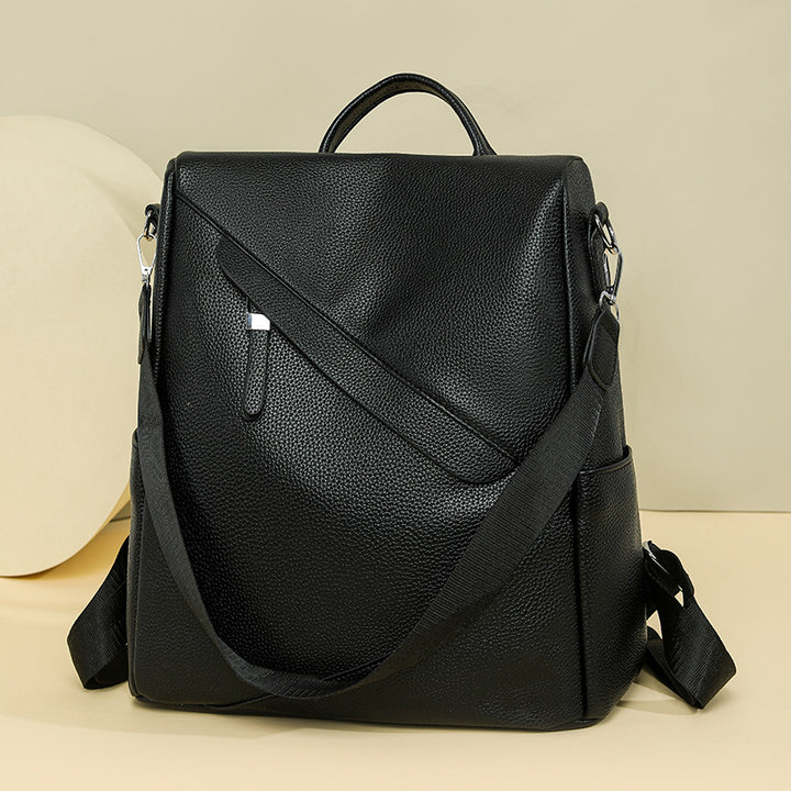 Chic Textured Leather Backpack Stornfield