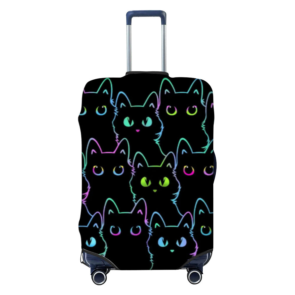 Unisex non-elastic luggage cover with graffiti print and zipper opening, stretchable protective cover with non-slip inner fastening Stornfield