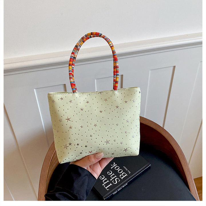 Star-Patterned Casual Tote Bag