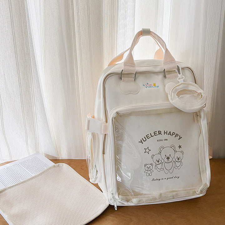 Versatile Multi-Functional Backpack with Decorative Patches Stornfield