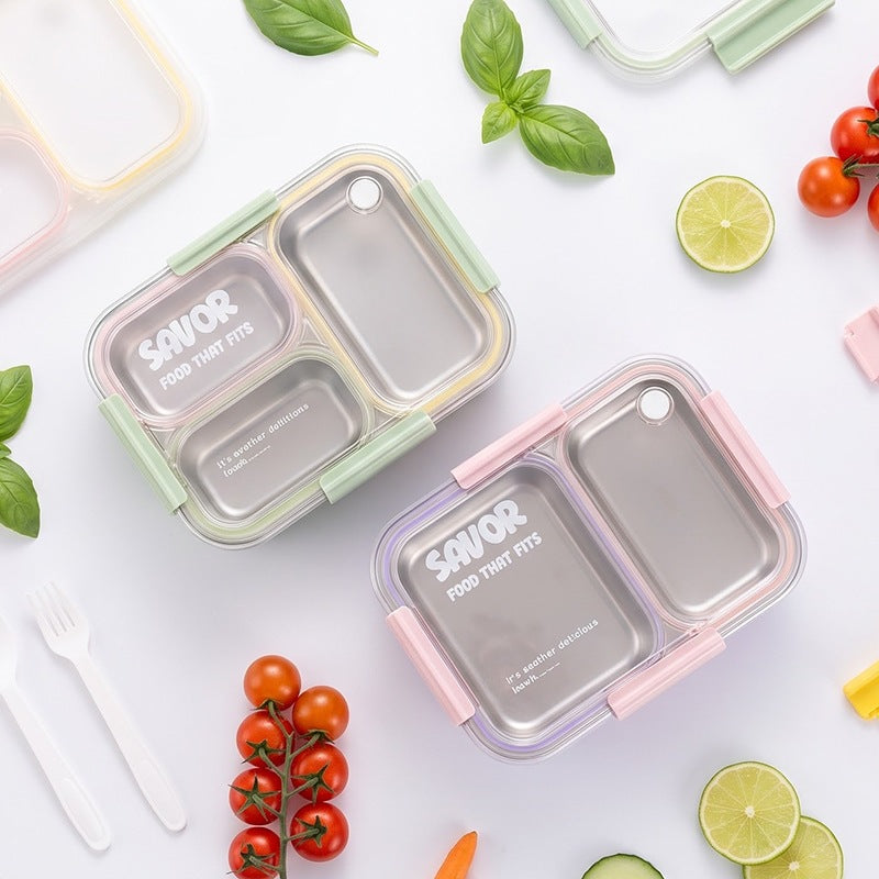 Dual-Compartment Food Storage Container