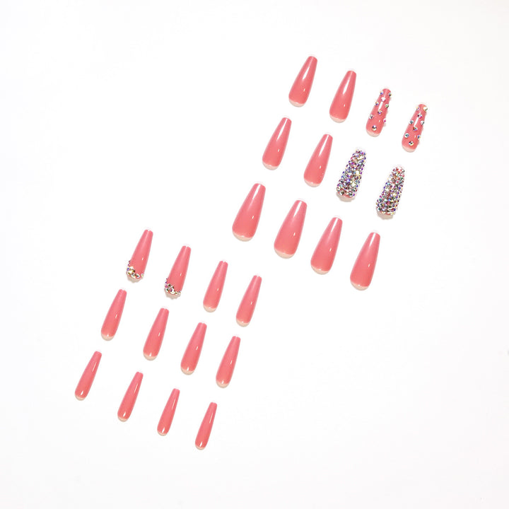 Artful Nail Extensions with Decorative Rhinestone Embellishments Stornfield
