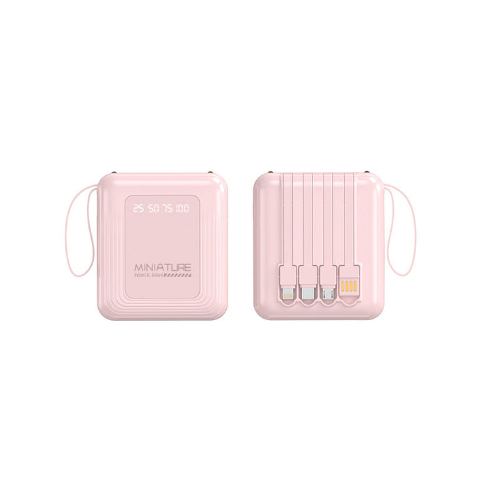 Compact power bank with integrated cable and digital charging display Stornfield
