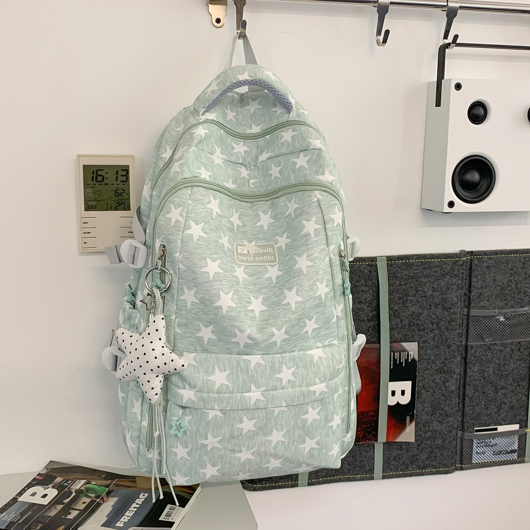 Trendy Star-Print School Backpack Stornfield