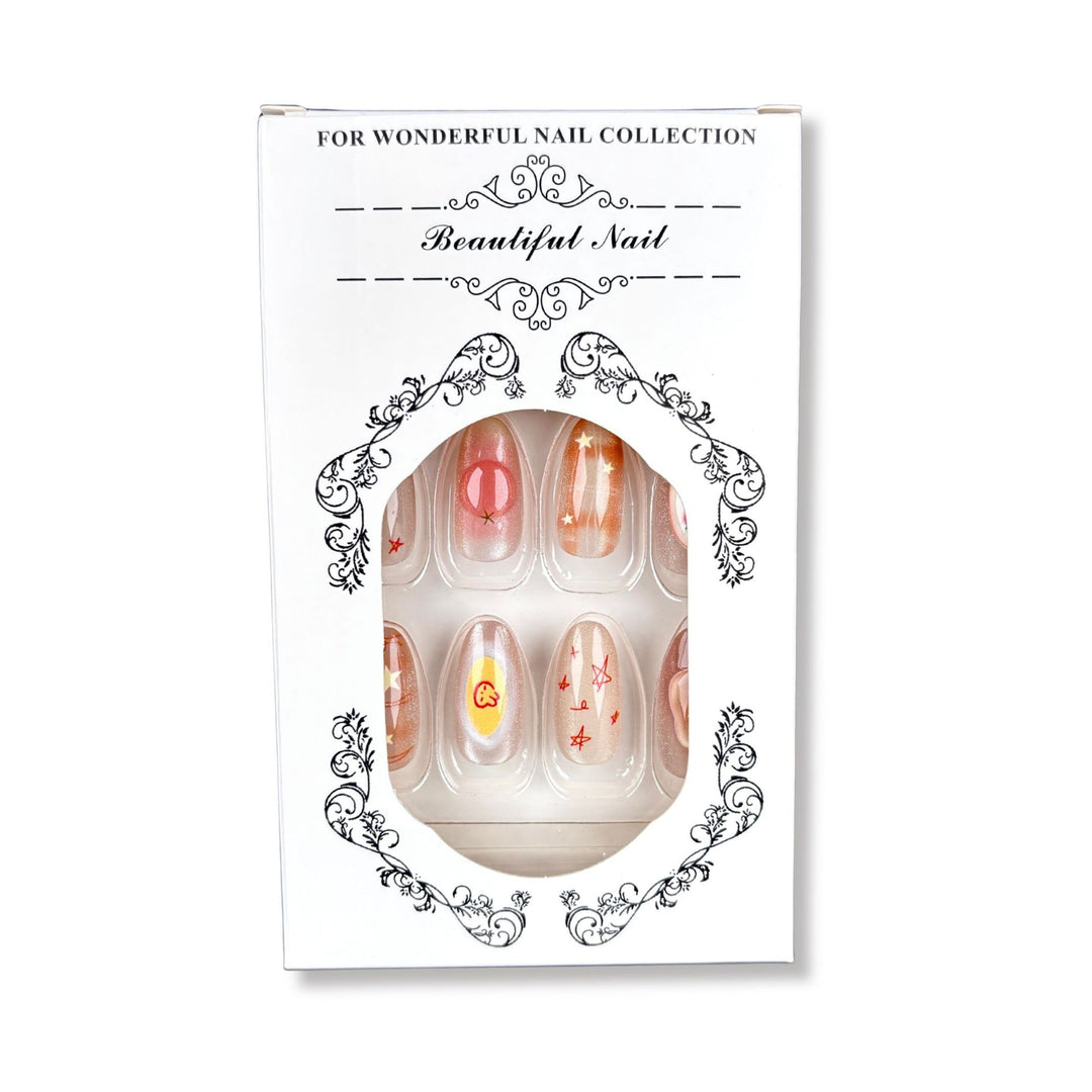 Creative Cartoon-Themed Press-On Nail Design Set