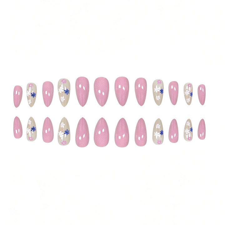 Floral Accent Stiletto Nail Art Extensions Stornfield