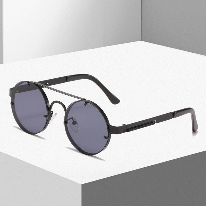 Women's round designer sunglasses with innovative metal frame and protective lenses Stornfield