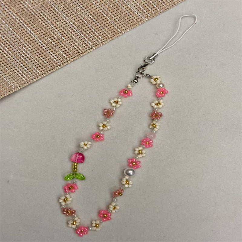 Floral Beaded Phone Strap Stornfield