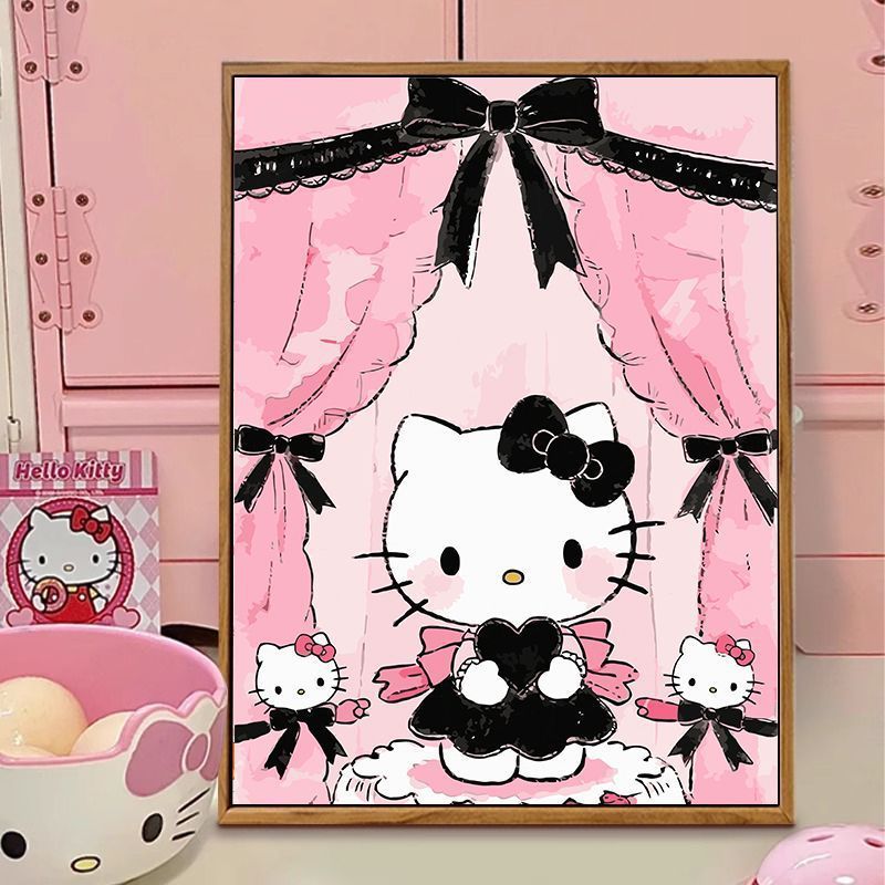 Hello Kitty-Themed Illustration Canvas Art Stornfield