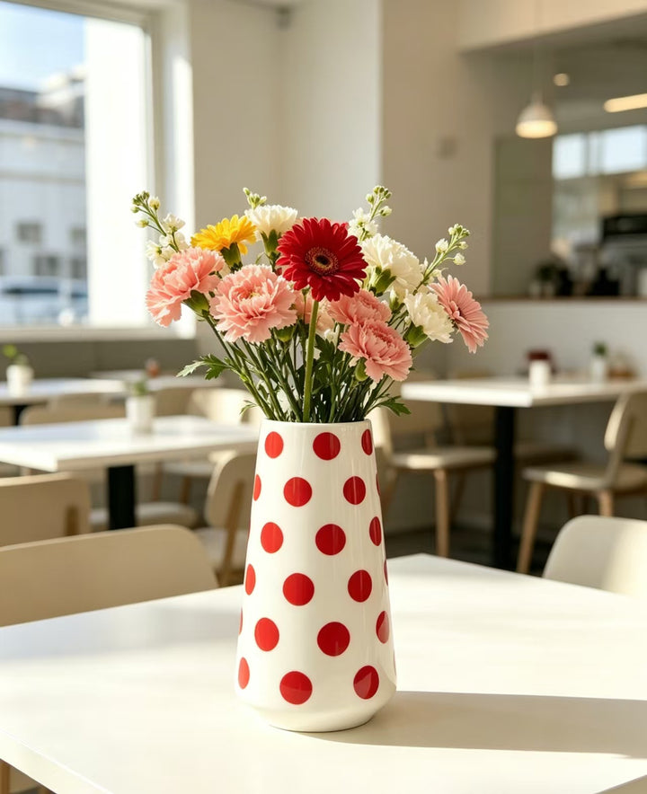 Modern Polka Dot Ceramic Vase Stornfeild