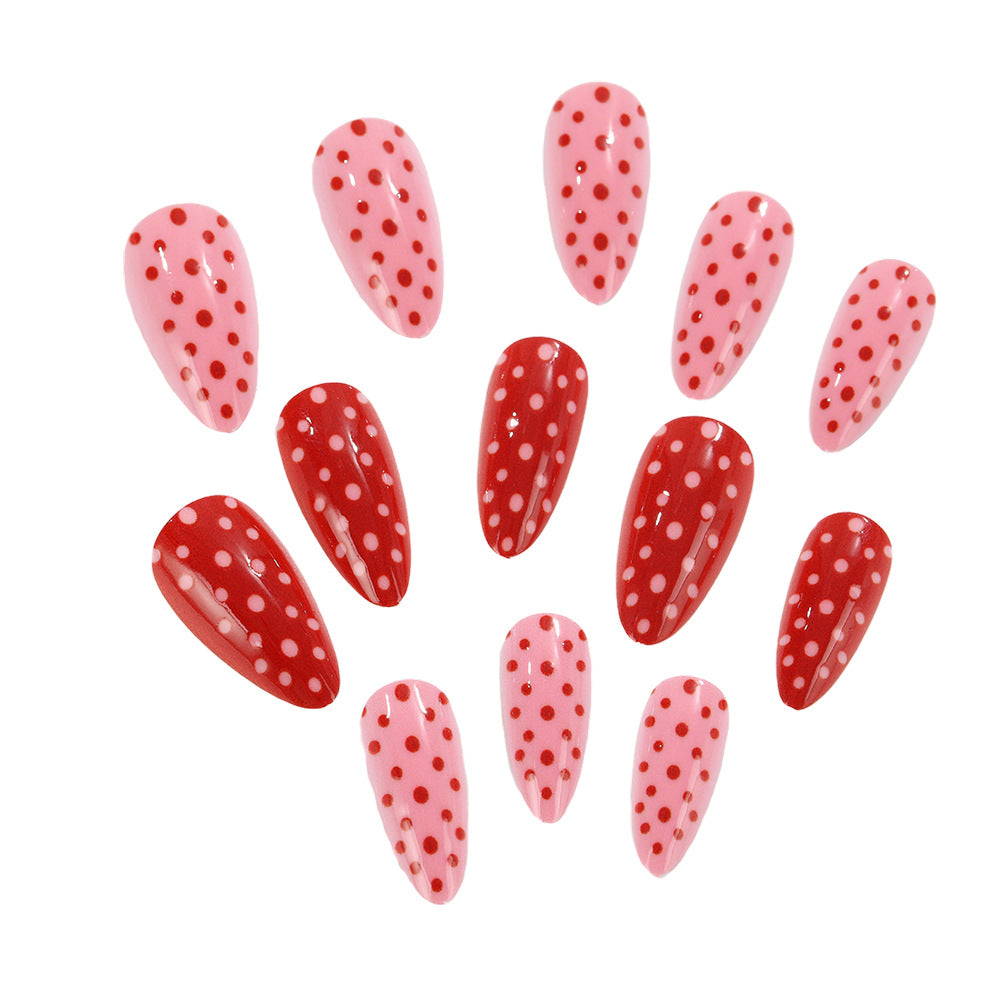 Artificial nails with trendy Polka Dot Design Stornfield