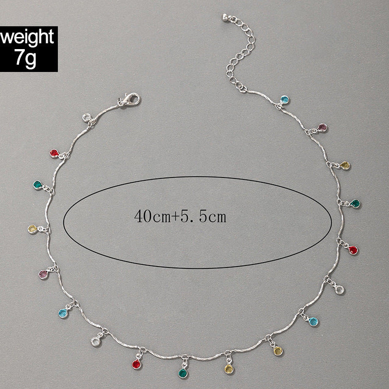Gold-Plated Gemstone Charm Necklace Stornfield