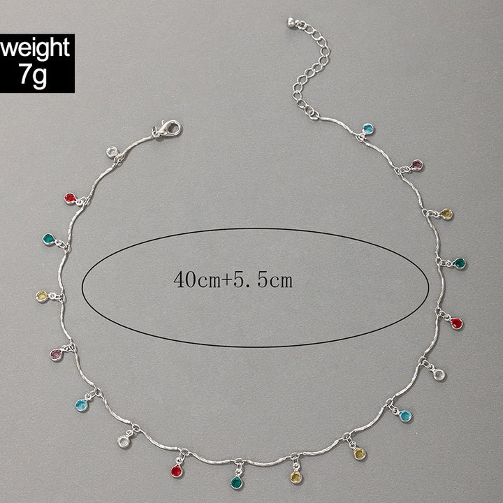 Gold-Plated Gemstone Charm Necklace Stornfield