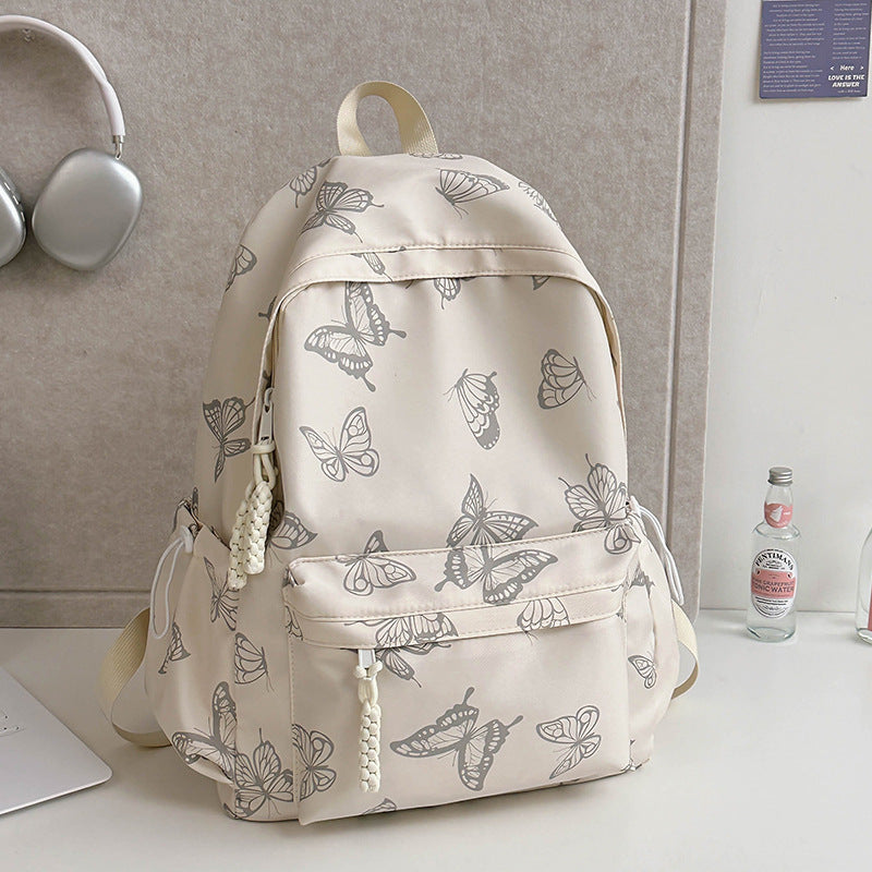 Butterfly Print Casual Backpack