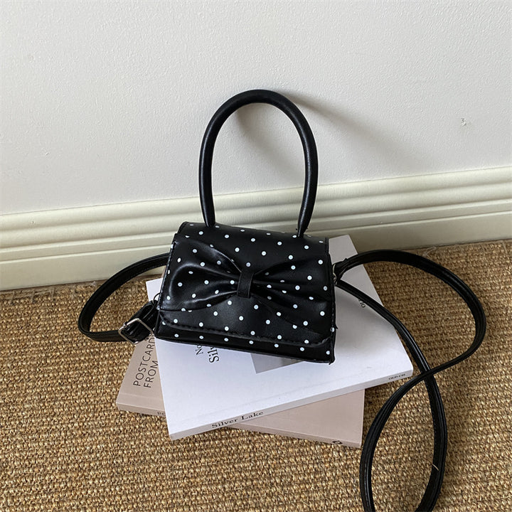 Polka Dot Structured Handbag