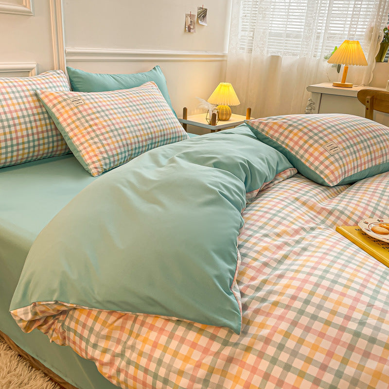 Stylish Checkerboard Pattern Bedding Set