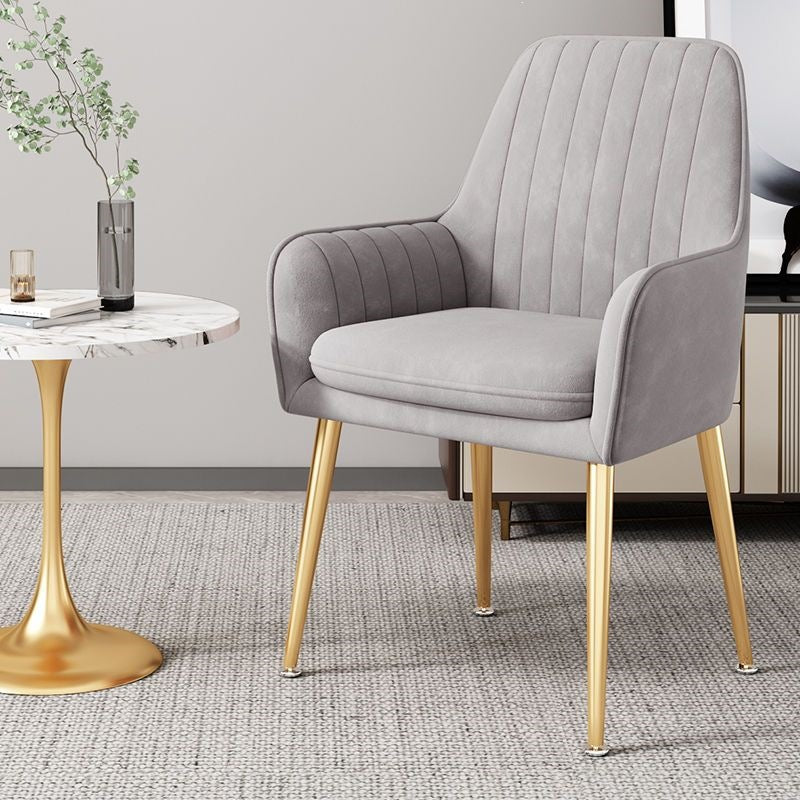 Modern Accent Chair with Gold Legs Stornfield