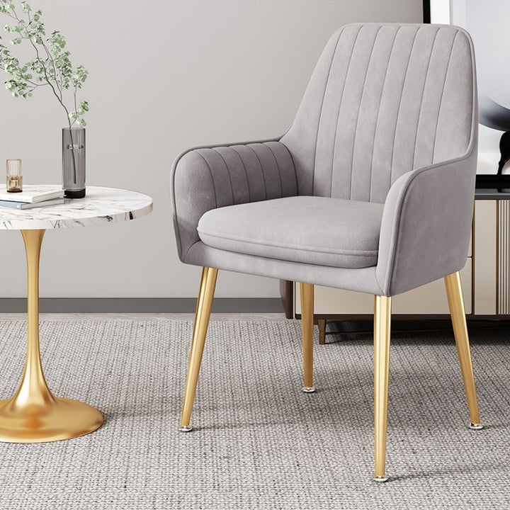 Modern Accent Chair with Gold Legs Stornfield
