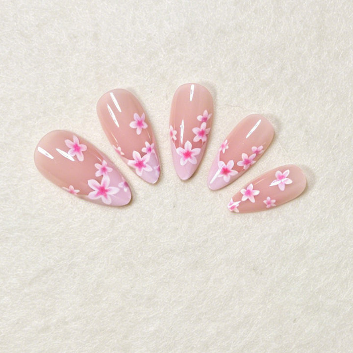 Floral Accent Stiletto Nail Art Set Stornfield