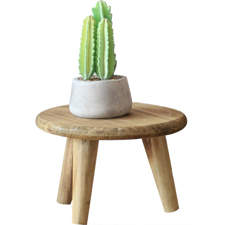 Stylish side table made of natural wood Stornfield