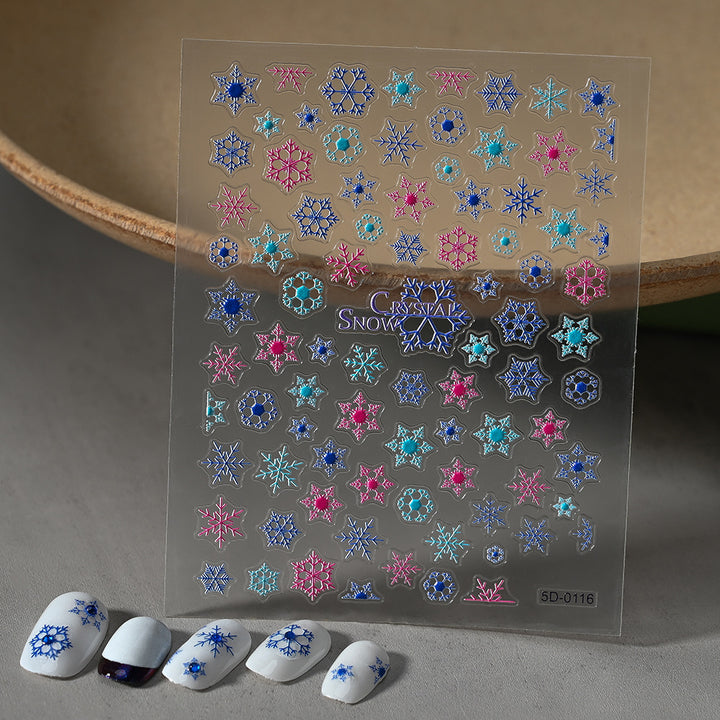 Snowflake Decorative Nail Art Sticker Set