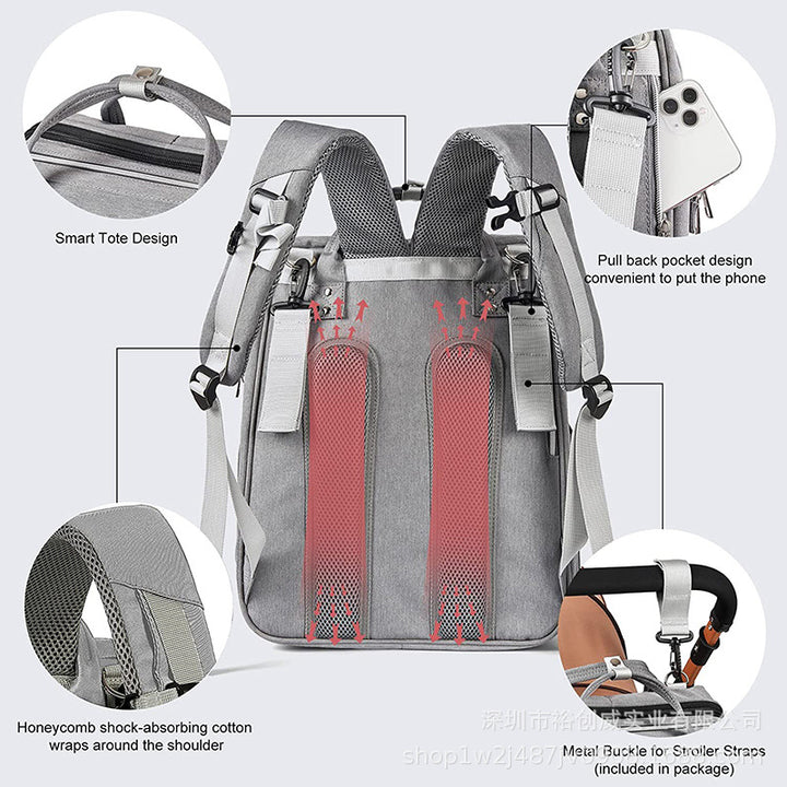 Multi-Functional Diaper Backpack with Insulated Compartment Stornfield