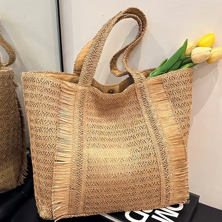 Woven Natural Material Beach Bag Stornfield
