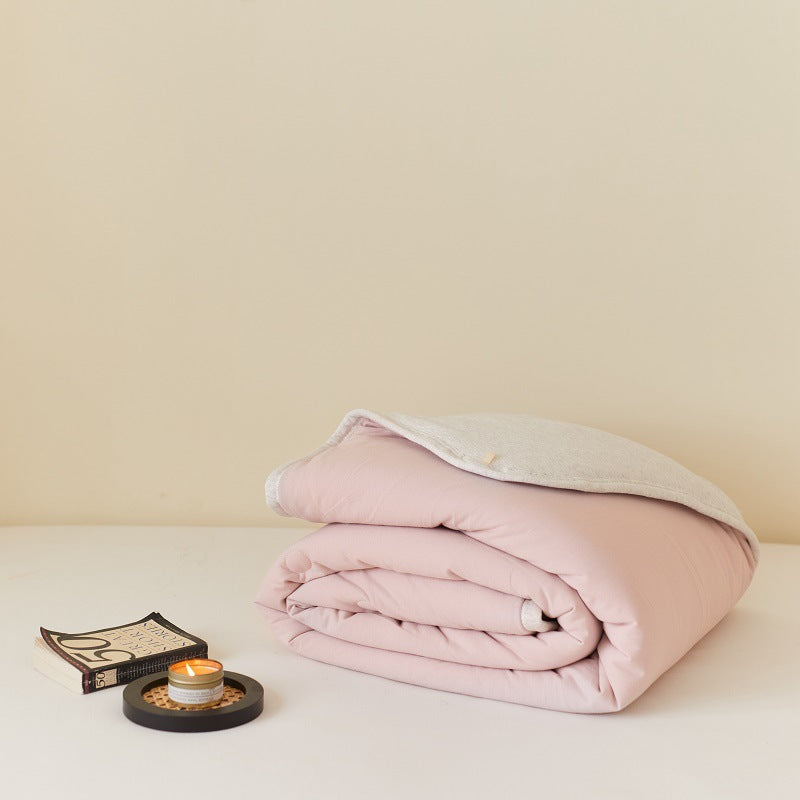 Reversible Quilted Cotton Comforter Blanket