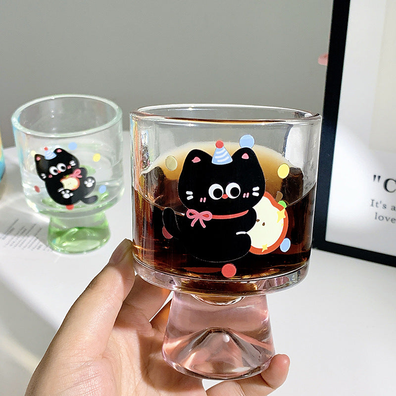 Playful drinking glass with cat motif Stornfield