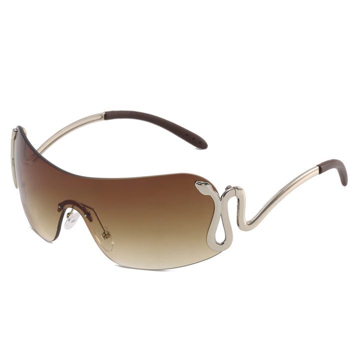 Ladies futuristic sports sunglasses with playful design Stornfield