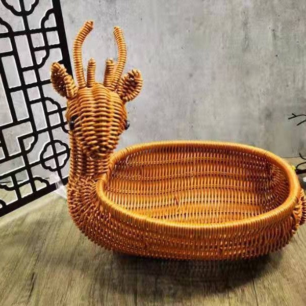 Decorative Woven Dog-Shaped Storage Basket Stornfield