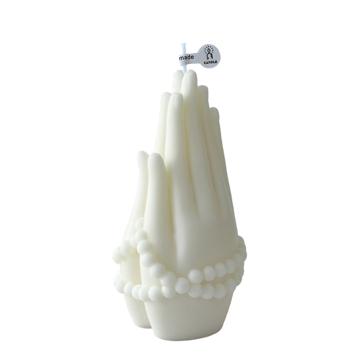 Sculpted Hands Decorative Candle