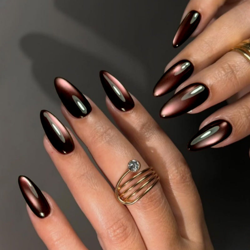 Almond-Shaped Press-On Nails with Glossy Finish Stornfield