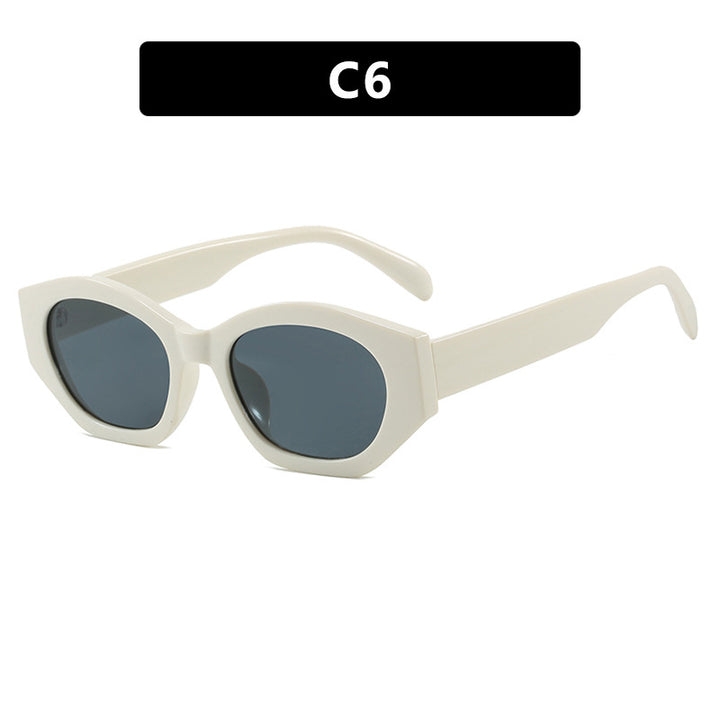 Women's geometric sunglasses with trendy, transparent frame Stornfield