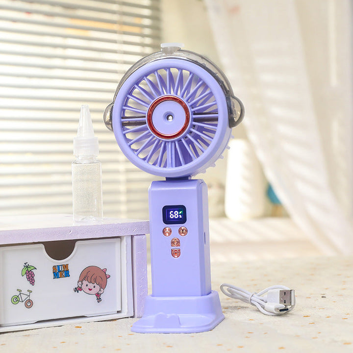 Women Portable Water Sprayer Fan with Digital Control Stornfield