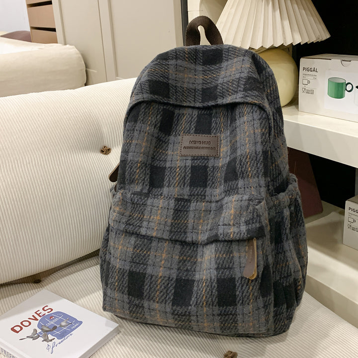 Cozy Plaid Backpack Stornfield