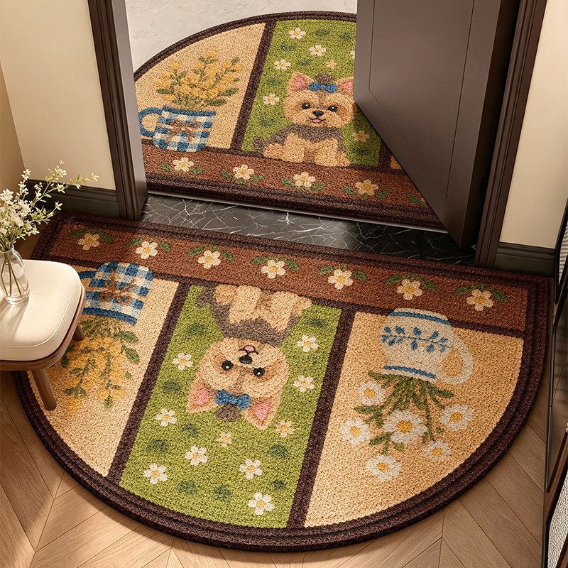 Cat-Themed Round Area Rug