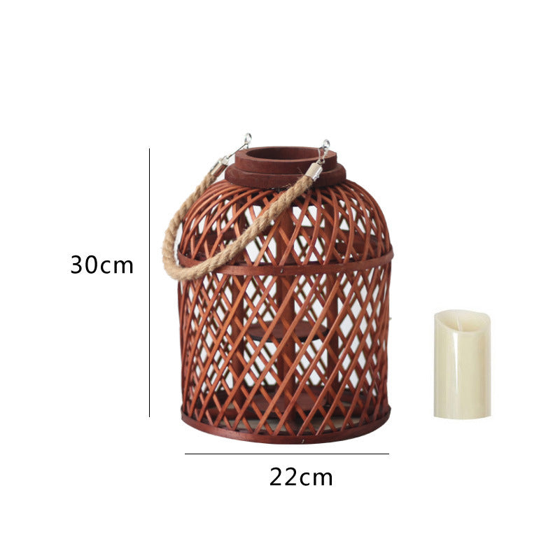 Decorative lantern made of braided material Stornfield