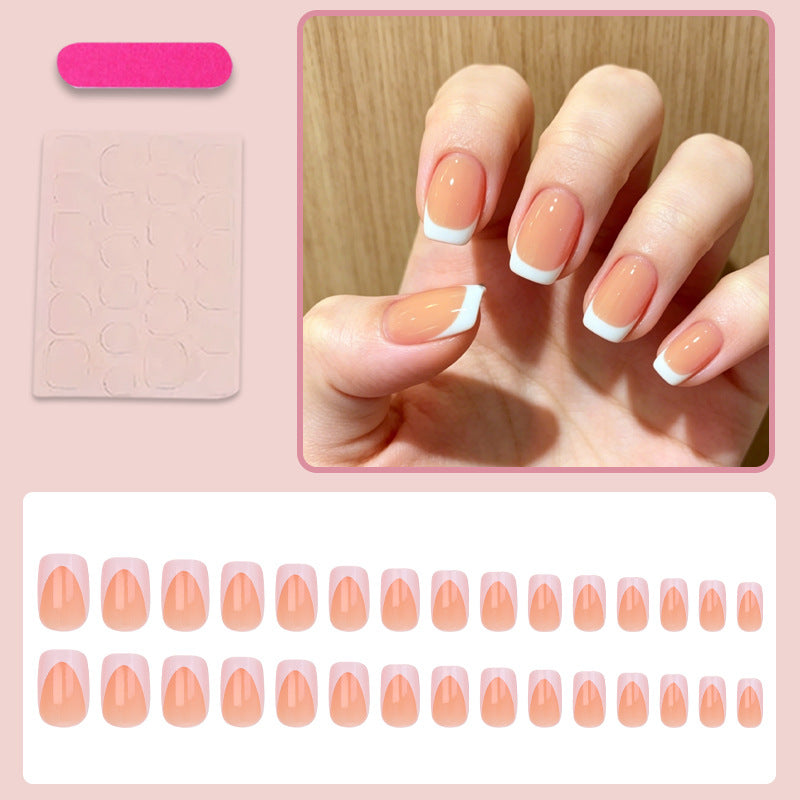 Acrylic nail set with elegant French look Stornfield