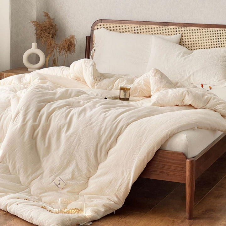 Rollable futon mattress made of cotton, space-saving & breathable