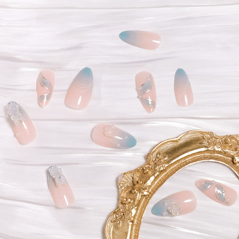 Premium 3D Floral Design Press-On Nails Stornfield