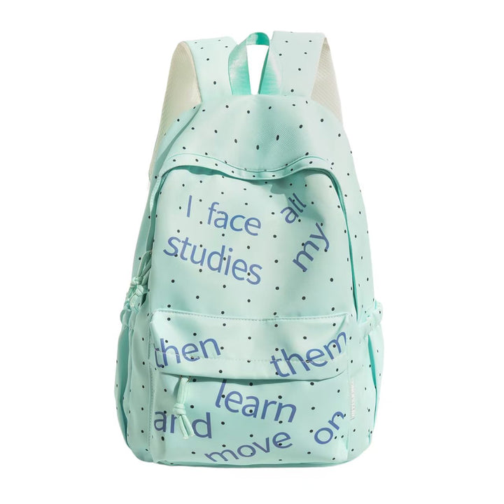 Backpack with Modern Lettering and Stylish Dots Stornfield