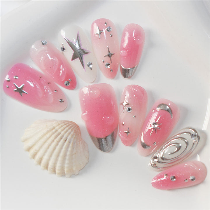 Decorative Star and Swirl Nail Art Stornfield