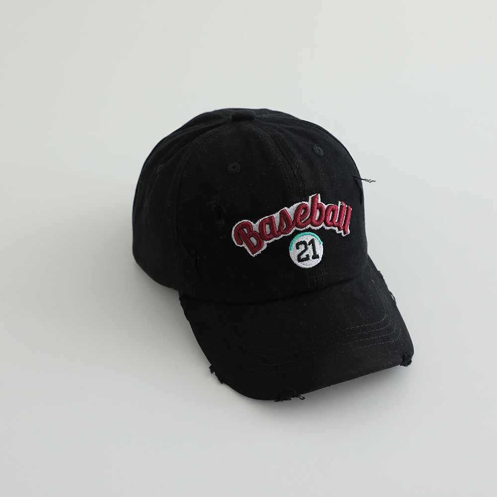 Men's Distressed Cotton Baseball Cap Stornfield