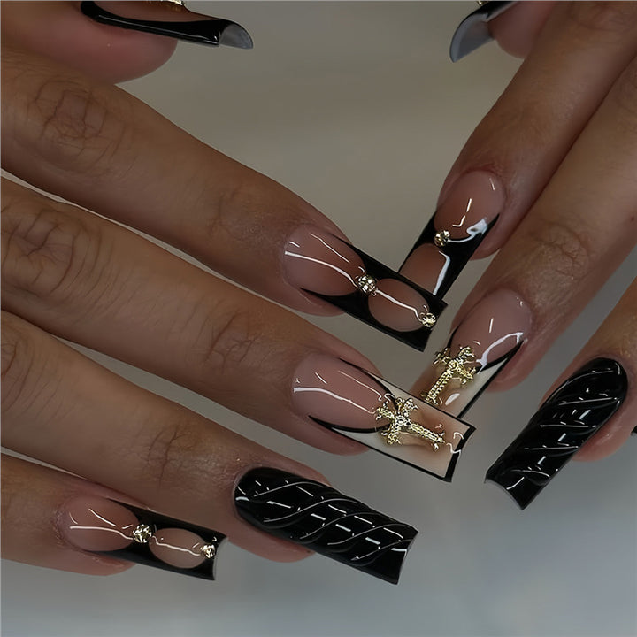 Luxury Gothic Press-On Nail Set Stornfield