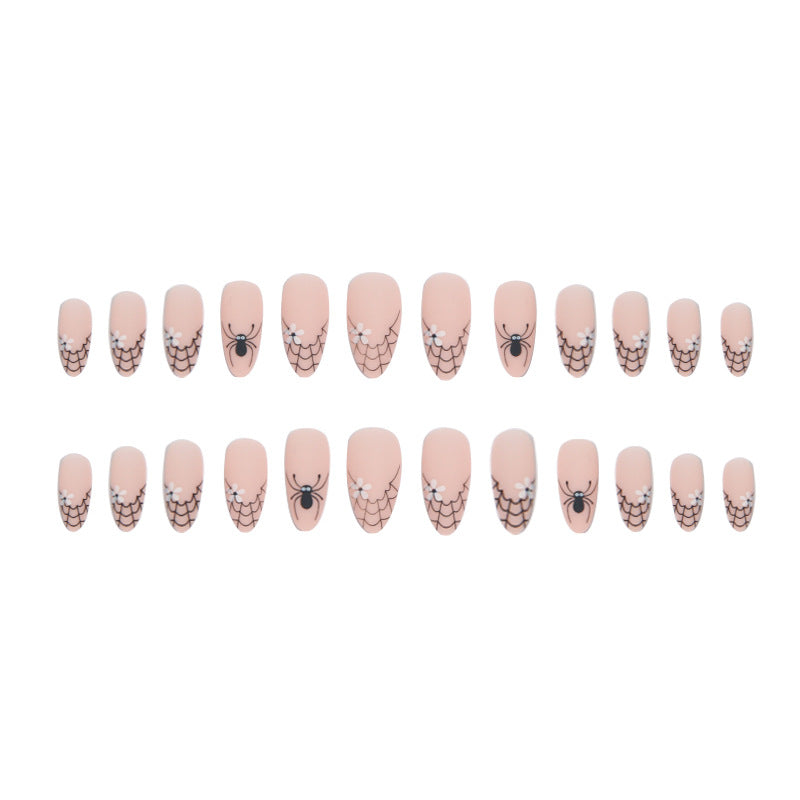 Creative artificial nails with spider web design Stornfield