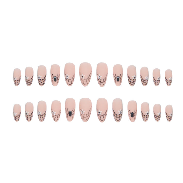 Creative artificial nails with spider web design Stornfield