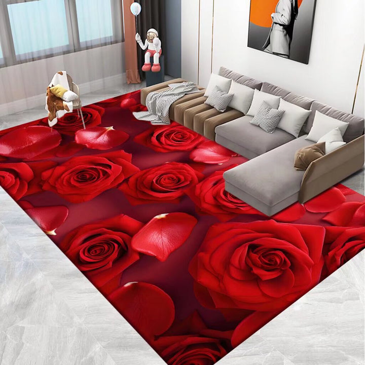 3D Printed Floral Area Rug Stornfield