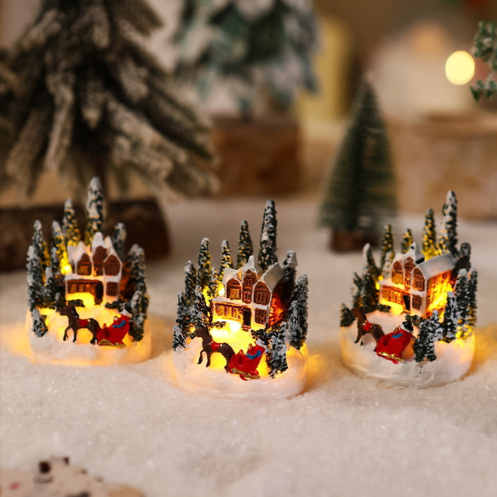 Illuminated Christmas village scene Stornfield