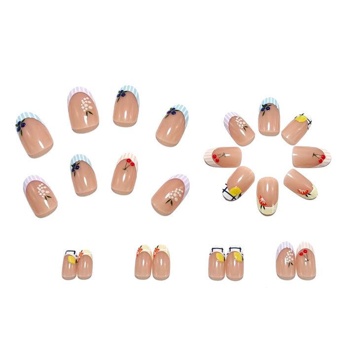Artificial nails with cheerful flower designs Stornfield
